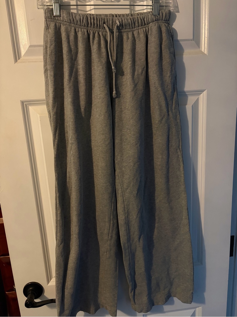Old Navy Gray Wide-Leg Drawstring Sweatpants